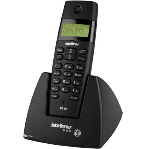 Telefone sem Fio DECT 6.0 com Identificador de Chamadas - TS40ID Preto - Intelbras 