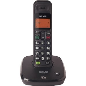 Telefone sem Fio Digital Semp Toshiba FT1926ID com Identificador de Chamadas e Viva Voz - Preto