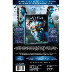 Combo Avatar - Edição Limitada: Blu-ray 3D/2D+DVD (2 Discos)